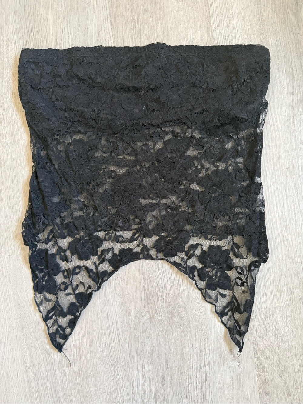 Urban Renewal Black Lace-Trim Strapless Top